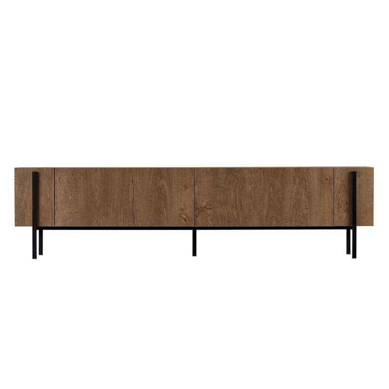 Nexus TV-taso 180 cm - Kafkas Oak ja musta - Huonekalut - TV- & Mediakalusteet - Mediajalusta & seinäteline