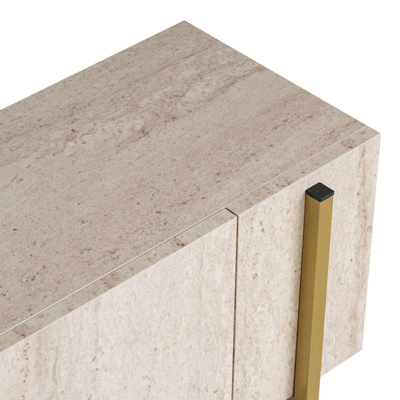 Nexus TV-taso 180 cm - Travertiini ja kulta - Huonekalut - TV- & Mediakalusteet - Mediajalusta & seinäteline