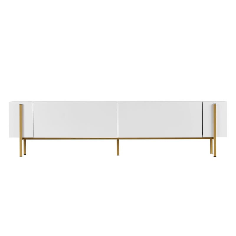 Nexus TV-taso 180 cm - Valkoinen ja kulta - Huonekalut - TV- & Mediakalusteet - Mediajalusta & seinäteline