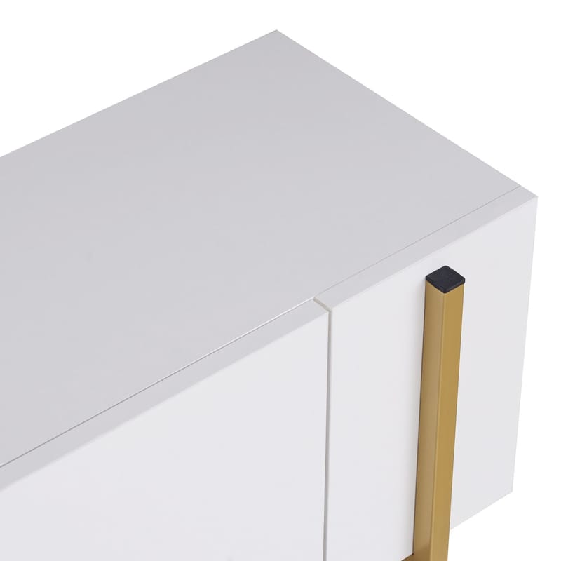 Nexus TV-taso 180 cm - Valkoinen ja kulta - Huonekalut - TV- & Mediakalusteet - Mediajalusta & seinäteline