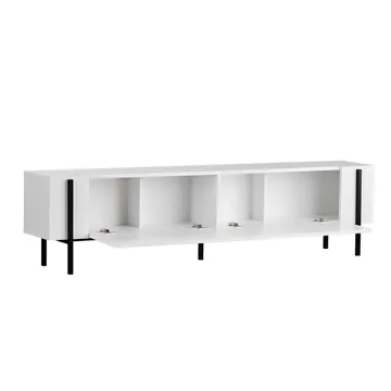 Nexus TV-taso 180 cm - Puunmusta ja musta - Huonekalut - TV- & Mediakalusteet - Tv taso & Mediataso