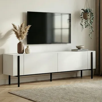 Nexus TV-taso 180 cm - Puunmusta ja musta - Huonekalut - TV- & Mediakalusteet - Tv taso & Mediataso