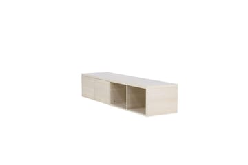 Nomi seinälle kiinnitettävä tv-taso 180 cm säilytyksellä vaalea puu - Beige - Huonekalut - TV- & Mediakalusteet - Tv taso & Mediataso