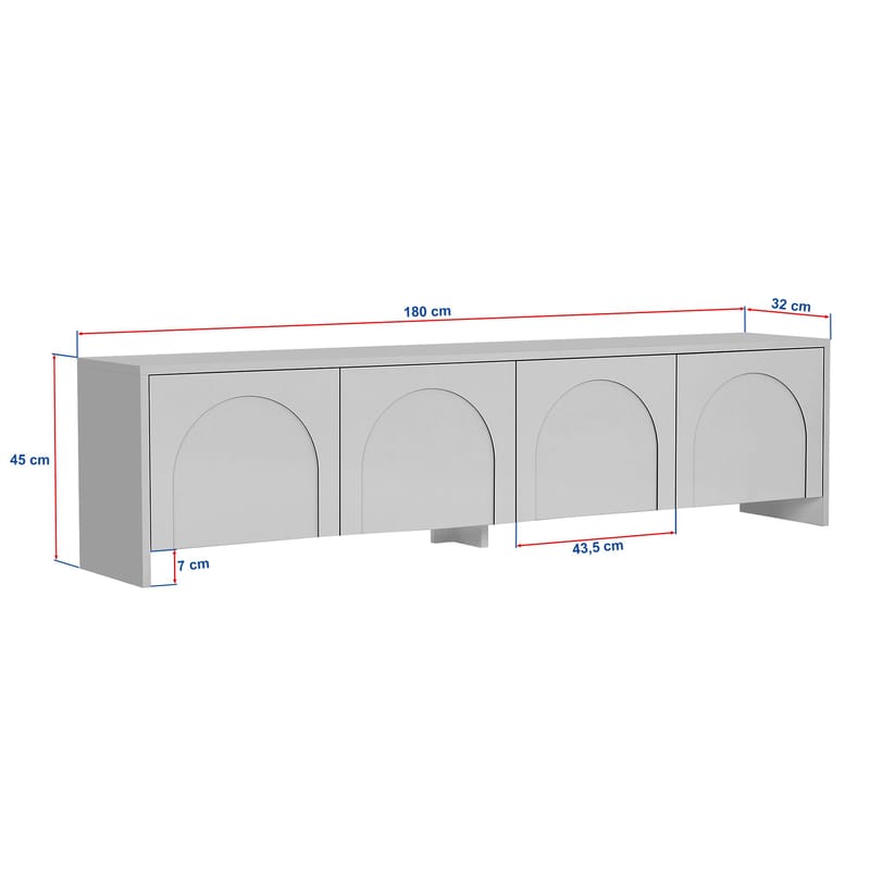 Nomira TV-taso 180 cm - Atlas - Huonekalut - TV- & Mediakalusteet - Mediajalusta & seinäteline