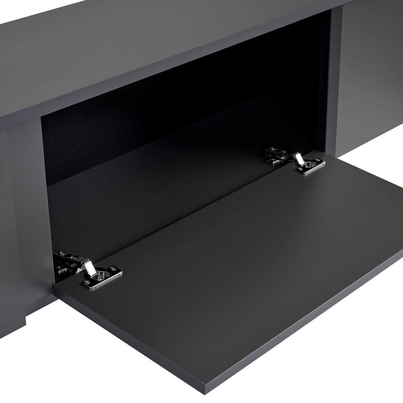 Nopira TV-taso 180 cm - Antrasiitti ja musta - Huonekalut - TV- & Mediakalusteet - Mediajalusta & seinäteline
