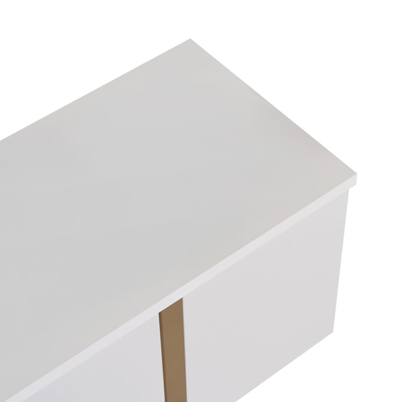 Nopira TV-taso 180 cm - Valkoinen ja kulta - Huonekalut - TV- & Mediakalusteet - Mediajalusta & seinäteline