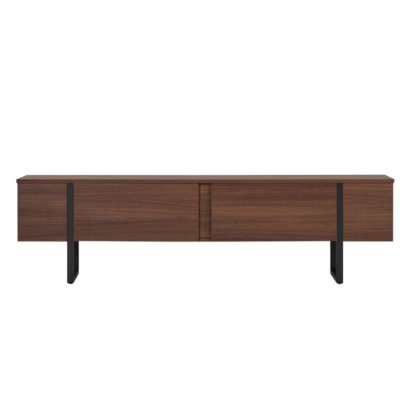 Nopira TV-taso 180 cm - Pähkinä ja musta - Huonekalut - TV- & Mediakalusteet - Mediajalusta & seinäteline