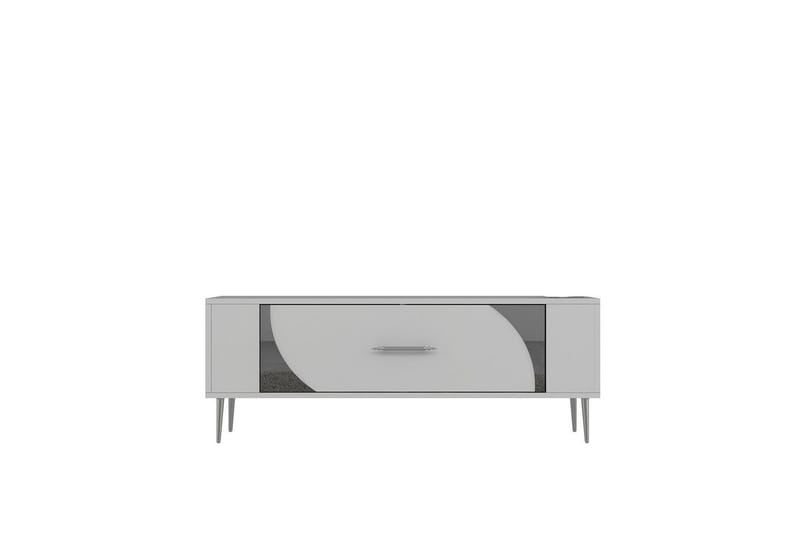 Olyra TV-taso 120 cm - Valkoinen/Hopea - Huonekalut - TV- & Mediakalusteet - Tv taso & Mediataso