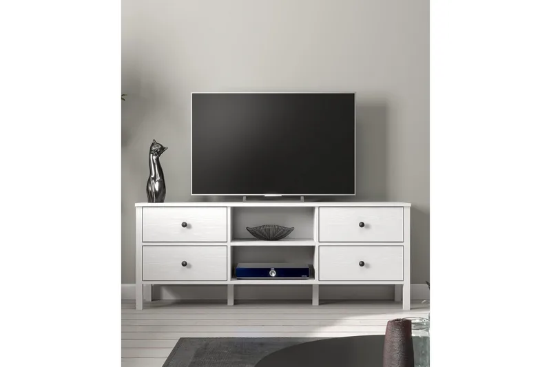 Olyros TV-taso 160 cm - Luonnollinen/Valkoinen - Huonekalut - TV- & Mediakalusteet - Tv taso & Mediataso