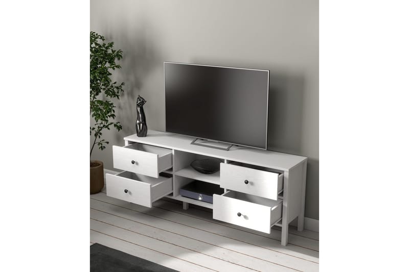 Olyros TV-taso 160 cm - Luonnollinen/Valkoinen - Huonekalut - TV- & Mediakalusteet - Tv taso & Mediataso