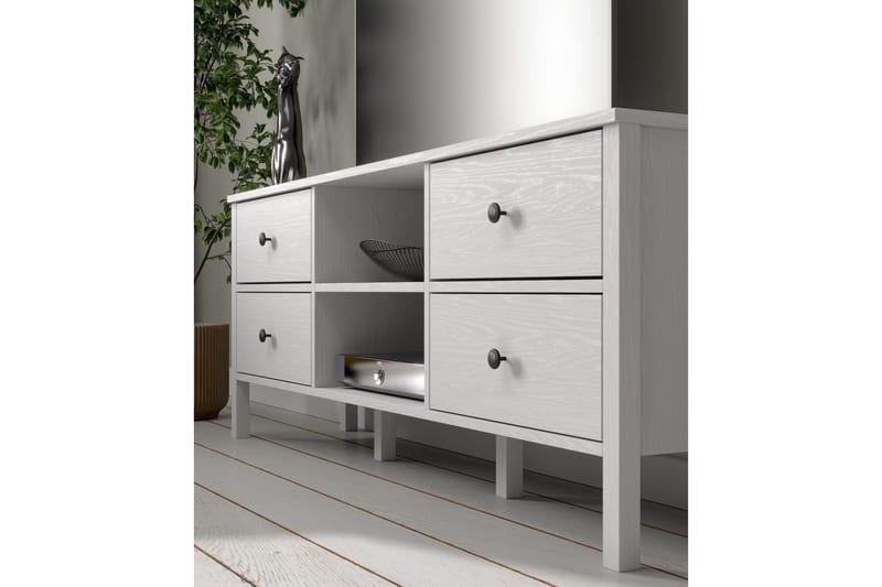 Olyros TV-taso 160 cm - Luonnollinen/Valkoinen - Huonekalut - TV- & Mediakalusteet - Tv taso & Mediataso