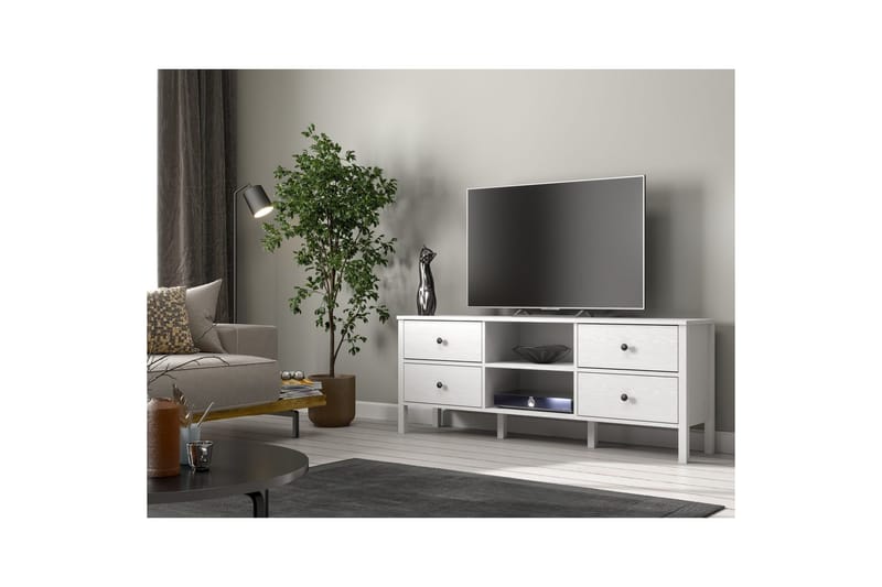 Olyros TV-taso 160 cm - Luonnollinen/Valkoinen - Huonekalut - TV- & Mediakalusteet - Tv taso & Mediataso