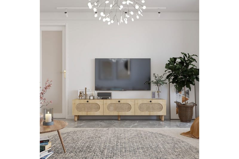 Ossin TV-taso 180 cm - Tammi - Huonekalut - TV- & Mediakalusteet - Tv taso & Mediataso