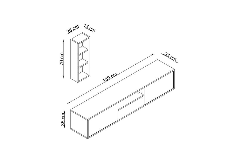 Palgrave Tv-stativ 35 cm - Tammi - Huonekalut - TV- & Mediakalusteet - Mediajalusta & seinäteline