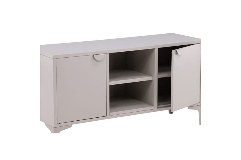 Piring lattiaseisova tv-taso 120 cm säilytyksellä metallia - Beige - Huonekalut - TV- & Mediakalusteet - Tv taso & Mediataso