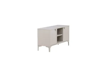 Piring lattiaseisova tv-taso 120 cm säilytyksellä metallia - Beige - Huonekalut - TV- & Mediakalusteet - Tv taso & Mediataso