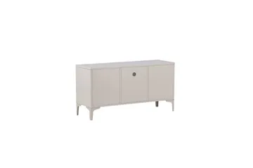 Piring lattiaseisova tv-taso 120 cm säilytyksellä metallia - Beige - Huonekalut - TV- & Mediakalusteet - Tv taso & Mediataso