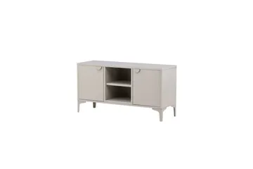 Piring lattiaseisova tv-taso 120 cm säilytyksellä metallia - Beige - Huonekalut - TV- & Mediakalusteet - Tv taso & Mediataso