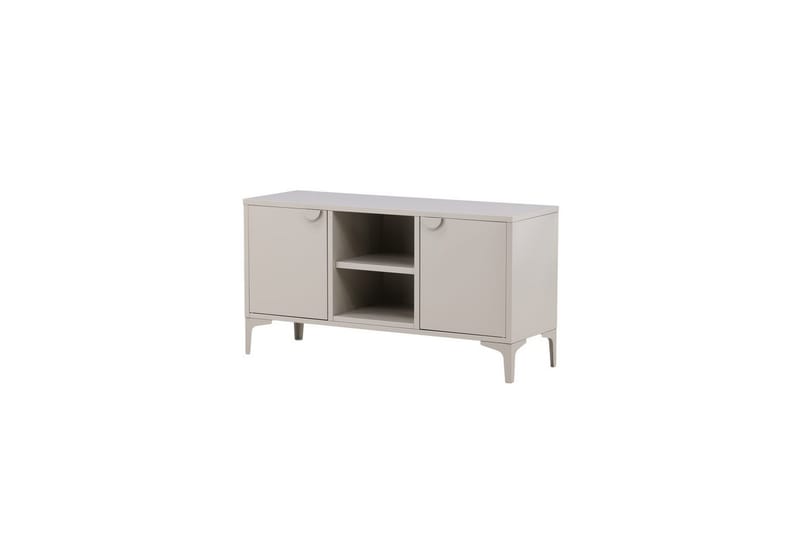 Piring lattiaseisova tv-taso 120 cm säilytyksellä metallia - Beige - Huonekalut - TV- & Mediakalusteet - Tv taso & Mediataso