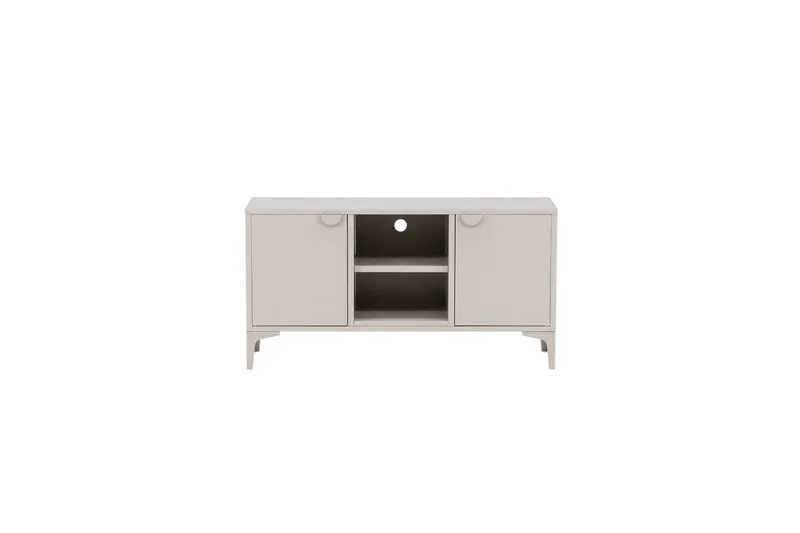 Piring lattiaseisova tv-taso 120 cm säilytyksellä metallia, Beige