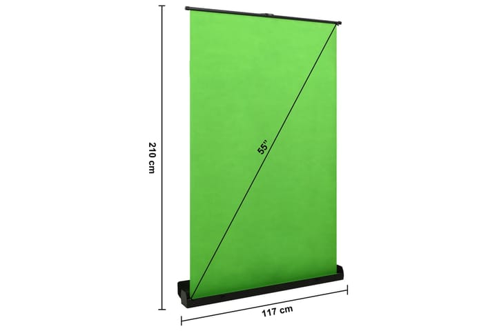 Valokuvaustausta vihreä 55 4:3 - Vihreä - Projektoriteline