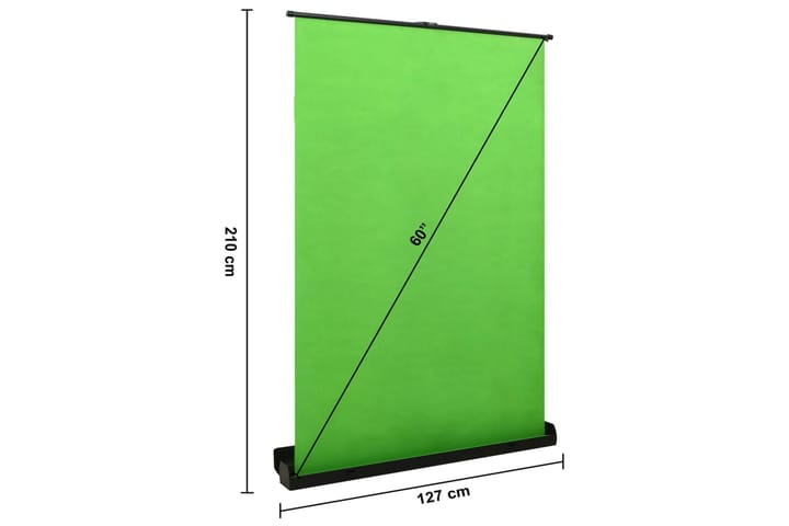 Valokuvaustausta vihreä 60 4:3 - Vihreä - Projektoriteline