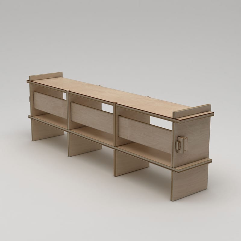 Ropira TV-taso 220 cm - Luonnonpuu - Huonekalut - TV- & Mediakalusteet - Mediajalusta & seinäteline