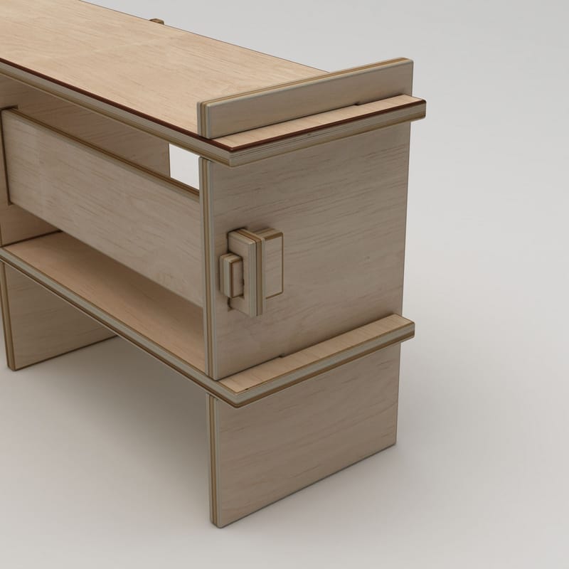 Ropira TV-taso 220 cm - Luonnonpuu - Huonekalut - TV- & Mediakalusteet - Mediajalusta & seinäteline