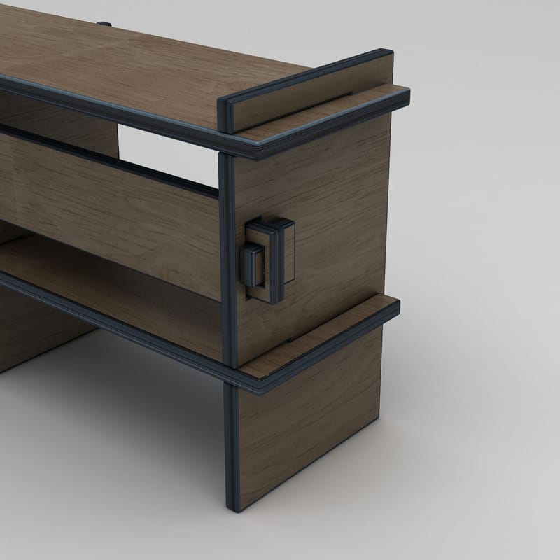 Ropira TV-taso 220 cm - Pähkinä - Huonekalut - TV- & Mediakalusteet - Mediajalusta & seinäteline