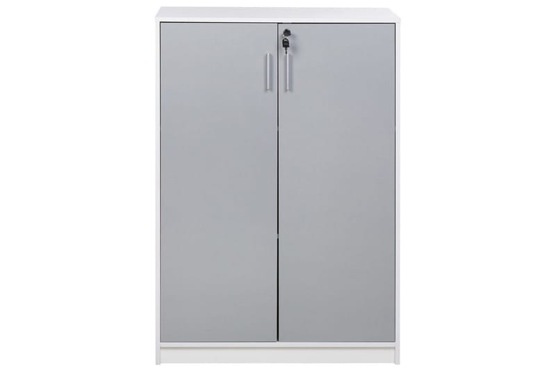 Säilytysyksikkö Zehna Harmaa, valkoinen, 80x40x117 cm - Harmaa, valkoinen, 80x40x117 cm - Säilytys - Kaappi - Säilytyskaappi