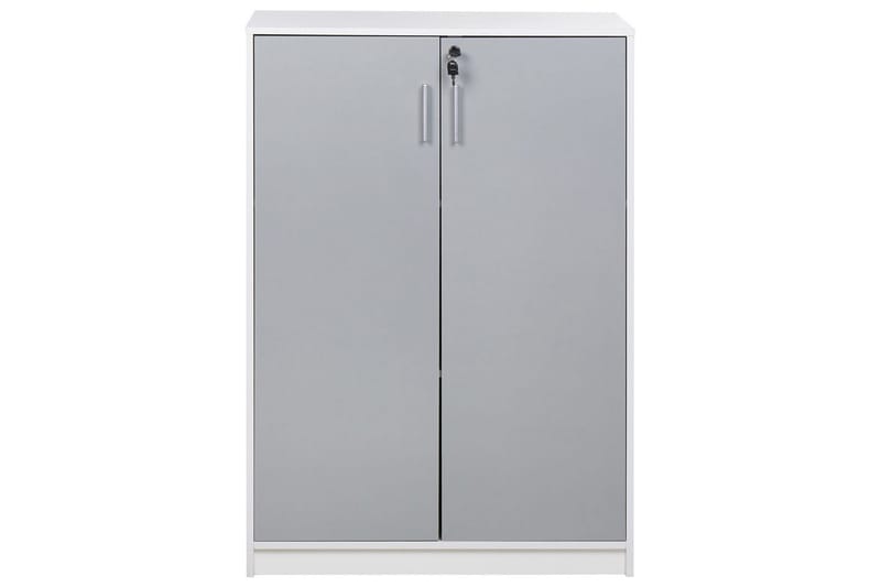 Säilytysyksikkö Zehna Harmaa, valkoinen, 80x40x117 cm - Harmaa, valkoinen, 80x40x117 cm - Huonekalut - TV- & Mediakalusteet - Mediajalusta & seinäteline - TV:n seinäteline