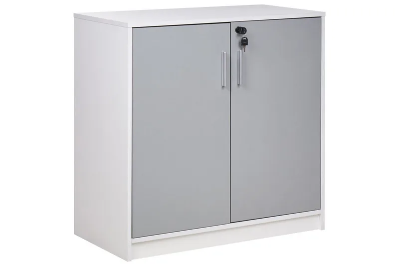 Säilytysyksikkö Zehna Harmaa, valkoinen, 80x40x80 cm - Harmaa, valkoinen, 80x40x80 cm - Säilytys - Kaappi - Säilytyskaappi