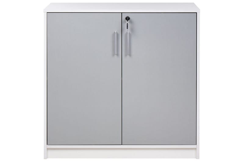 Säilytysyksikkö Zehna Harmaa, valkoinen, 80x40x80 cm - Harmaa, valkoinen, 80x40x80 cm - Säilytys - Kaappi - Säilytyskaappi