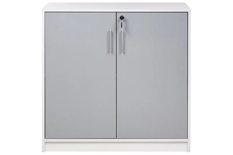 Säilytysyksikkö Zehna Harmaa, valkoinen, 80x40x80 cm - Harmaa, valkoinen, 80x40x80 cm - Säilytys - Kaappi - Säilytyskaappi