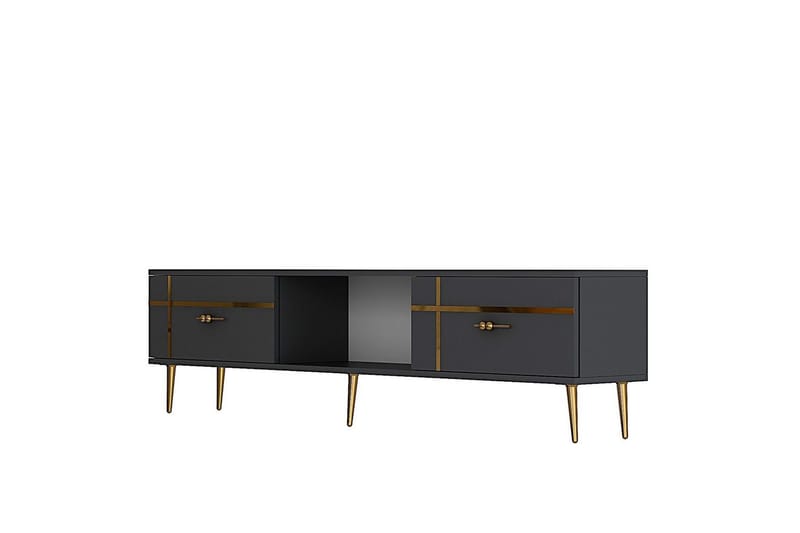 Safiya TV-taso 150 cm - Antrasiitti/Keltainend - Huonekalut - TV- & Mediakalusteet - Tv taso & Mediataso