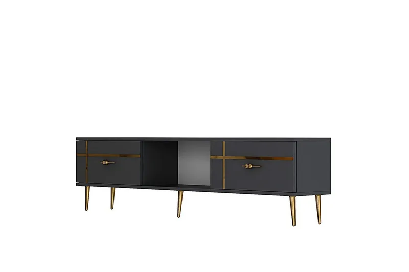 Safiya TV-taso 150 cm - Antrasiitti/Keltainend - Huonekalut - TV- & Mediakalusteet - Tv taso & Mediataso