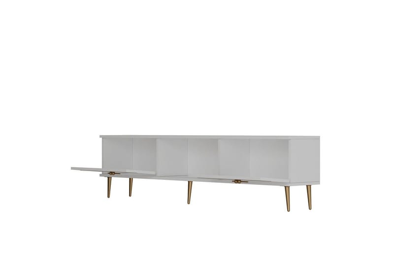 Safiya TV-taso 150 cm - Valkoinen/Keltainend - Huonekalut - TV- & Mediakalusteet - Tv taso & Mediataso