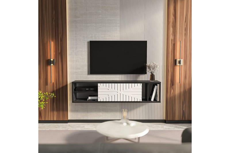 Saller TV-taso 140 cm - Musta/Valkoinen - Huonekalut - TV- & Mediakalusteet - Tv taso & Mediataso