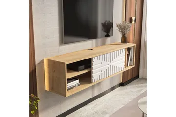 Saller TV-taso 140 cm - Tammi/Valkoinen - Huonekalut - TV- & Mediakalusteet - Tv taso & Mediataso