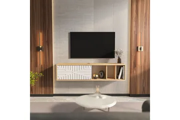 Saller TV-taso 140 cm - Tammi/Valkoinen - Huonekalut - TV- & Mediakalusteet - Tv taso & Mediataso