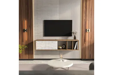 Saller TV-taso 140 cm - Pähkinä/Valkoinen - Huonekalut - TV- & Mediakalusteet - Tv taso & Mediataso