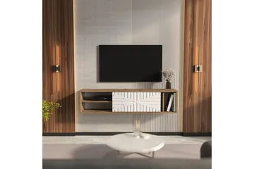 Saller TV-taso 140 cm - Pähkinä/Valkoinen - Huonekalut - TV- & Mediakalusteet - Tv taso & Mediataso
