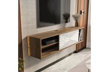 Saller TV-taso 140 cm - Pähkinä/Valkoinen - Huonekalut - TV- & Mediakalusteet - Tv taso & Mediataso