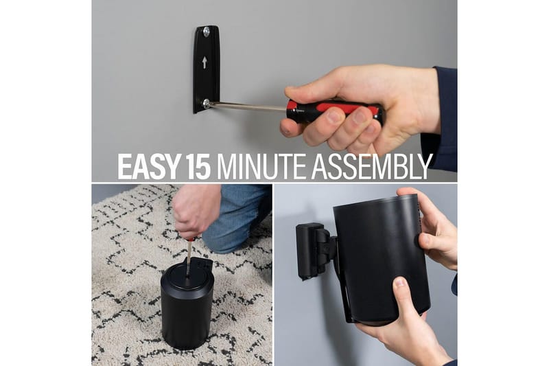 Seinäkiinnike Sanus Sonos Era 100 2 osaa - Musta - Huonekalut - TV- & Mediakalusteet - Mediajalusta & seinäteline - Kaiutinjalusta