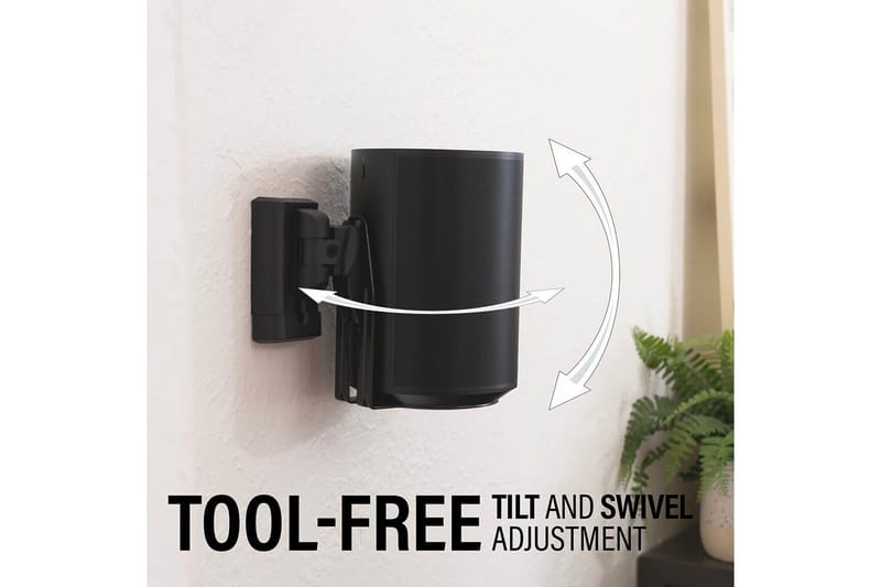 Seinäkiinnike Sanus Sonos Era 100 2 osaa - Musta - Huonekalut - TV- & Mediakalusteet - Mediajalusta & seinäteline - Kaiutinjalusta