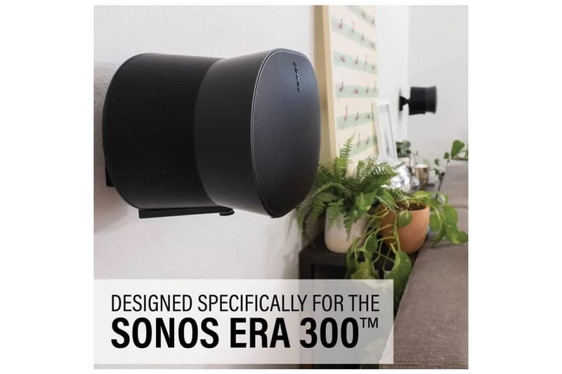 Seinäkiinnike Sanus Sonos ERA 300:lle 2 osaa Musta - Musta - Huonekalut - TV- & Mediakalusteet - Mediajalusta & seinäteline - Kaiutinjalusta