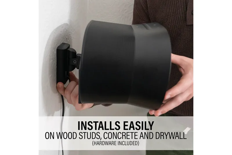 Seinäkiinnike Sanus Sonos Era 300:lle - Musta - Huonekalut - TV- & Mediakalusteet - Mediajalusta & seinäteline - Kaiutinjalusta