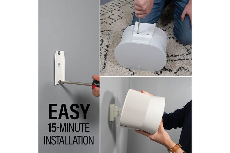 Seinäkiinnike Sanus Sonos Era 300:lle - Valkoinen - Huonekalut - TV- & Mediakalusteet - Mediajalusta & seinäteline - Kaiutinjalusta