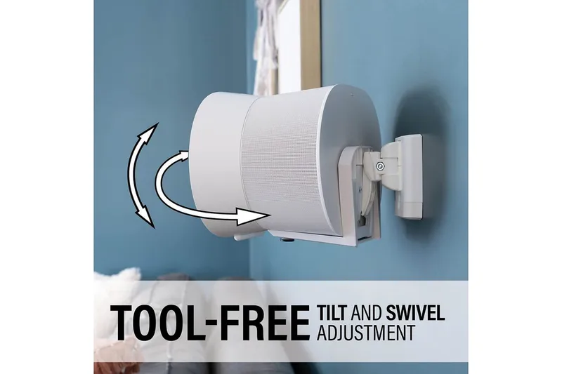 Seinäkiinnike Sanus Sonos Era 300:lle - Valkoinen - Huonekalut - TV- & Mediakalusteet - Mediajalusta & seinäteline - Kaiutinjalusta