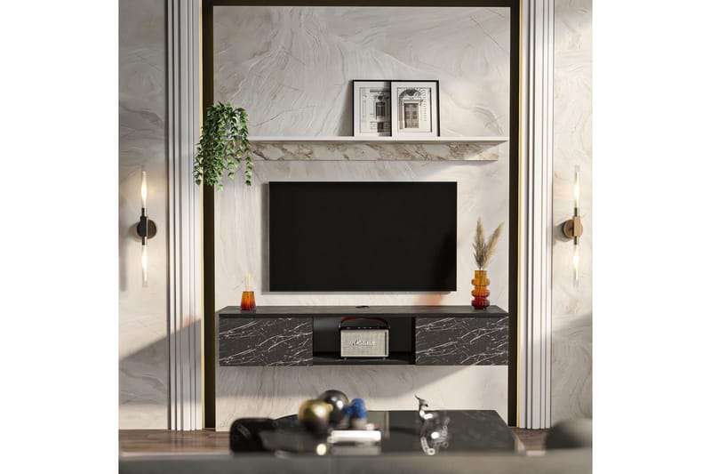 Sovric TV-taso 140 cm - Valkoinen - Huonekalut - TV- & Mediakalusteet - Tv taso & Mediataso